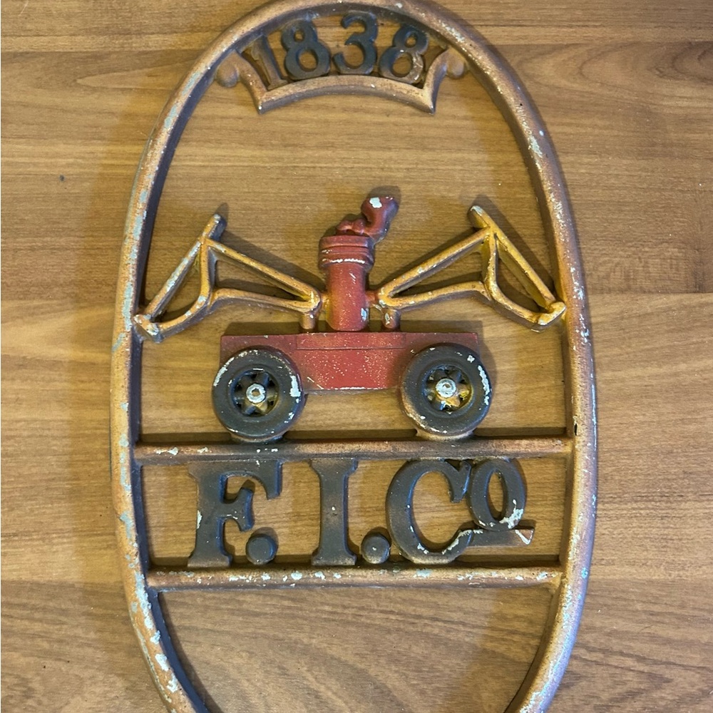 Vintage Sexton Mark F.I. Co Firemen’s Insurance Co Plaque